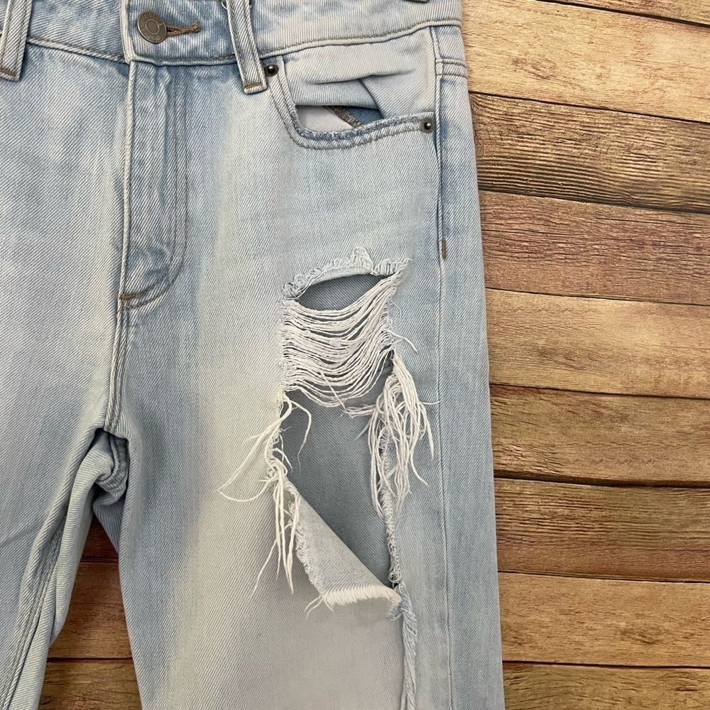 1. State Essentials Corsica Light Wash Distressed Designer Jeans Womens 27 - Picture 9 of 11